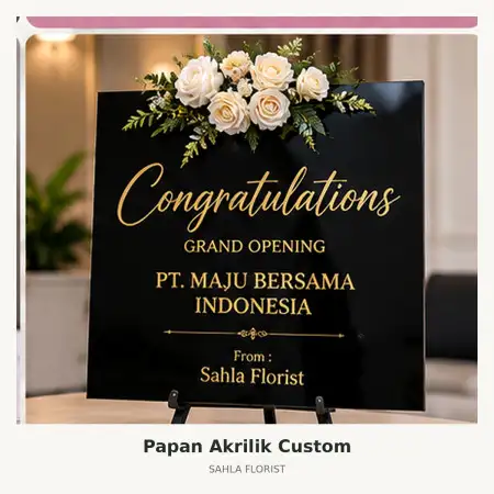 Papan Bunga Akrilik Junrejo